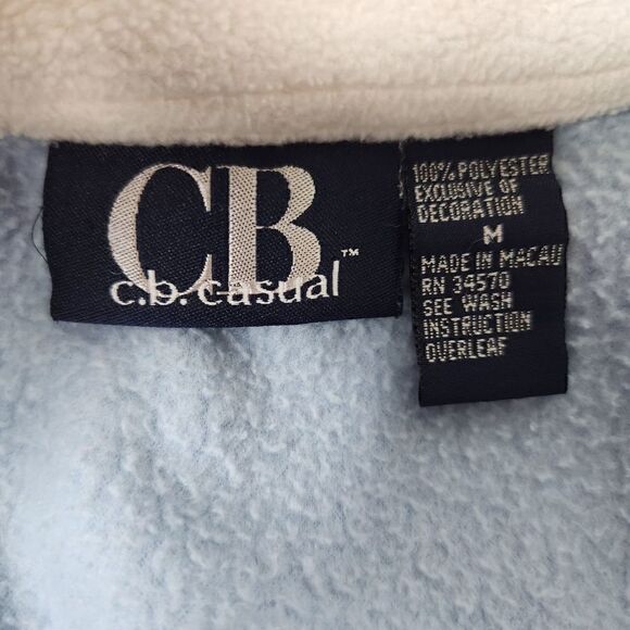 C.B. Casual Christmas snowman button up fleece Size medium - Picture 6 of 6